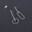 Load image into Gallery viewer, Oval and circle earrings