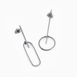 Load image into Gallery viewer, Oval and circle earrings