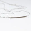 Load image into Gallery viewer, Silver round bar necklace