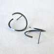 Load image into Gallery viewer, Silver hoop curl earrings