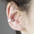 Load image into Gallery viewer, Hammered or plain ear cuff