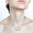 Load image into Gallery viewer, Silver bar minimalist necklace