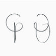 Load image into Gallery viewer, Thin double hoops earrings