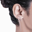 Load image into Gallery viewer, Thin double hoops earrings