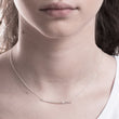 Load image into Gallery viewer, Curved bar necklace with zircon