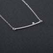 Load image into Gallery viewer, Curved bar necklace with zircon