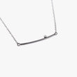 Load image into Gallery viewer, Curved bar necklace with zircon