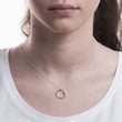 Load image into Gallery viewer, Zircon circle necklace