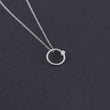Load image into Gallery viewer, Zircon circle necklace
