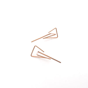 Line triangular earrings