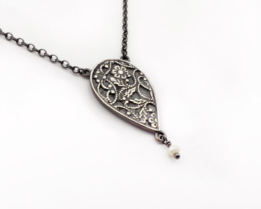 Ornamental drop necklace