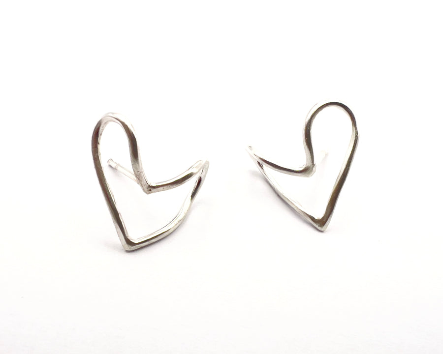 Heart wire earrings