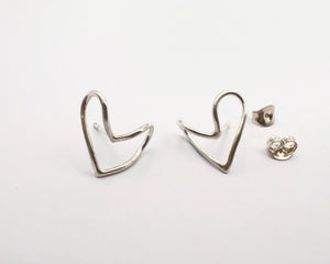 Heart wire earrings