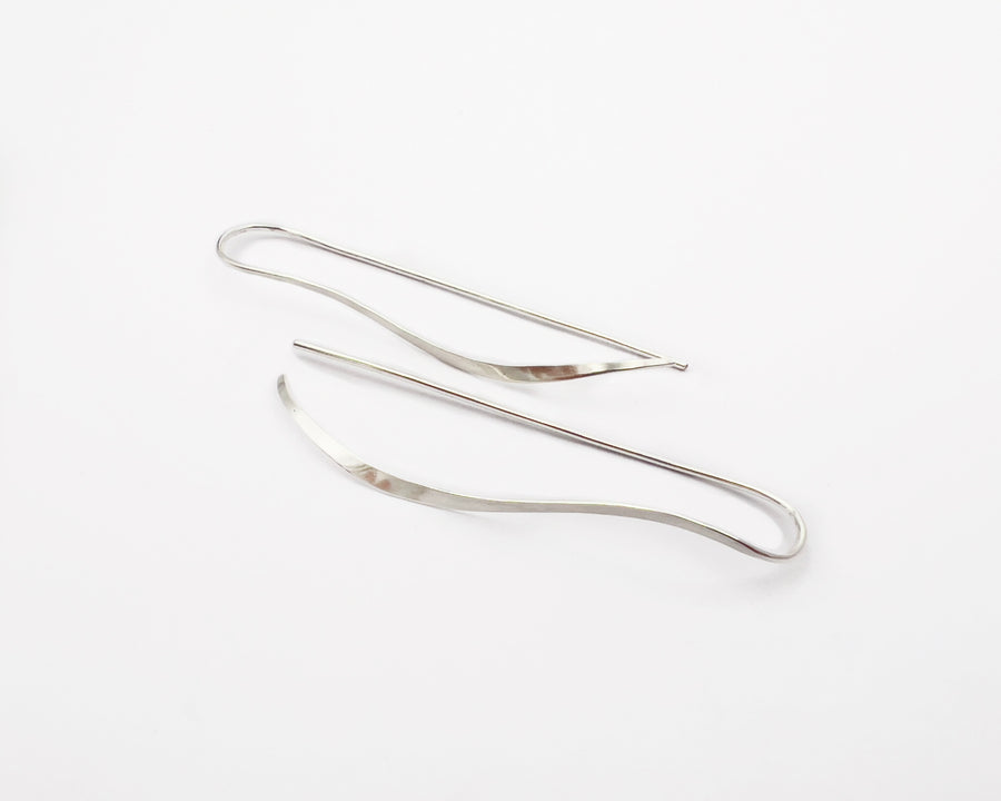 Grass blade earrings