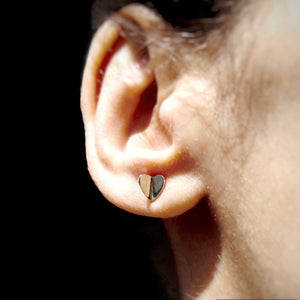 Heart silver earrings