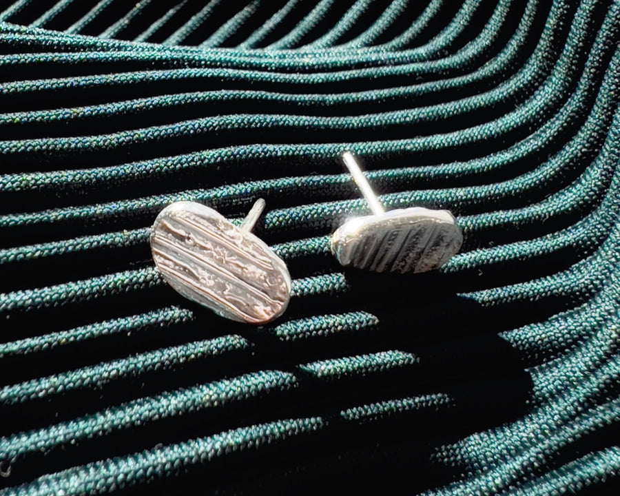 Striped nuggets studs
