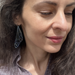 Load image into Gallery viewer, Butterfly wings titanium earrings
