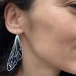 Load image into Gallery viewer, Butterfly wings titanium earrings
