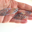 Load image into Gallery viewer, Cicada wings titanium earrings
