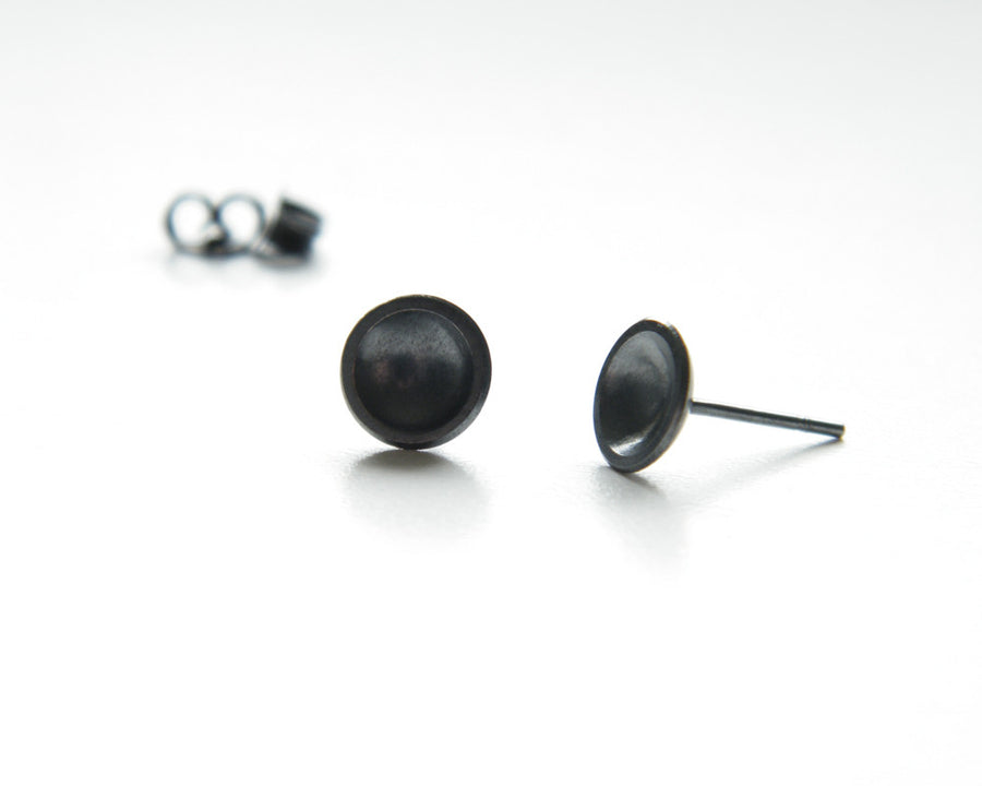 Bowl studs, concave earrings