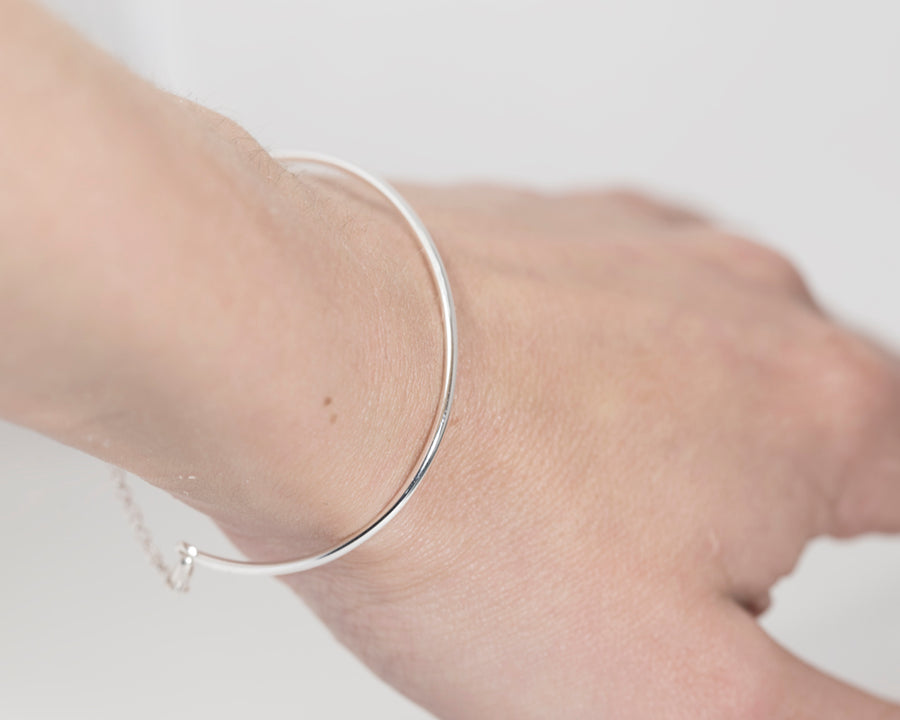 Simple silver cuff