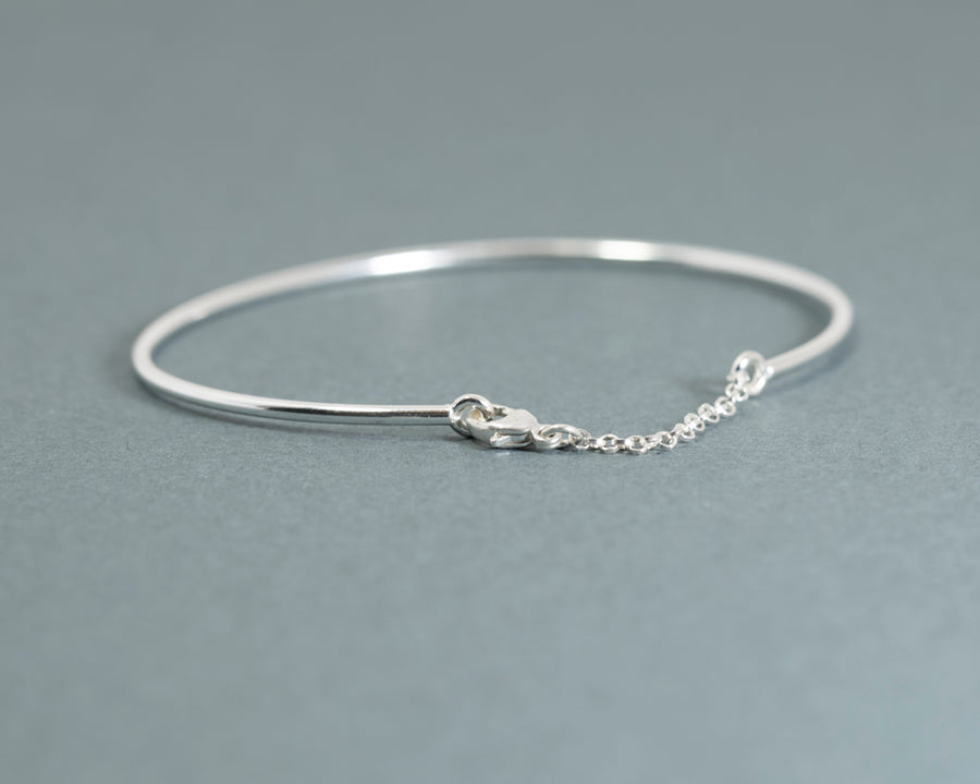 Simple silver cuff