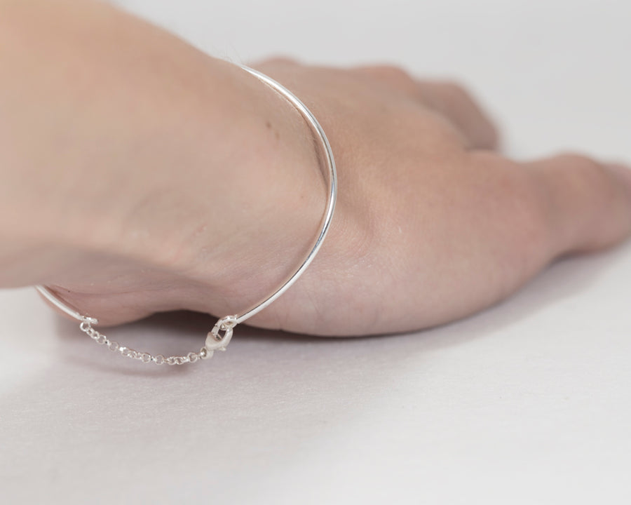 Simple silver cuff