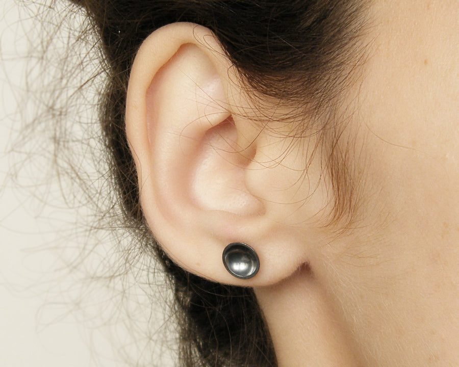 Bowl studs, concave earrings