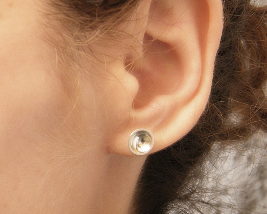 Bowl studs, concave earrings
