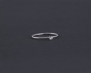 Dainty zircon ring