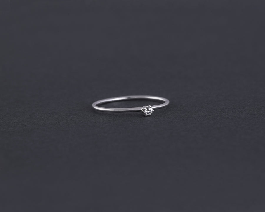 Dainty zircon ring