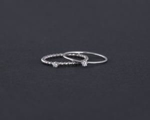 Dainty zircon ring