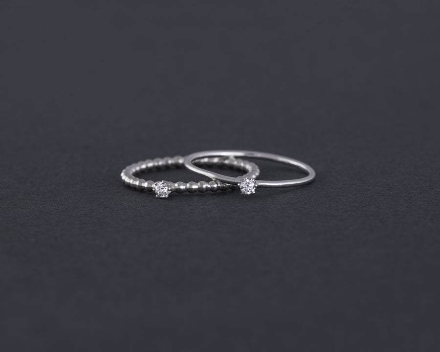 Dainty zircon ring