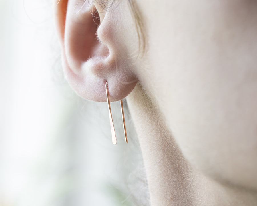 U dangling earrings