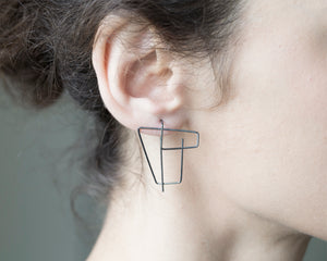 Architectural line earrings