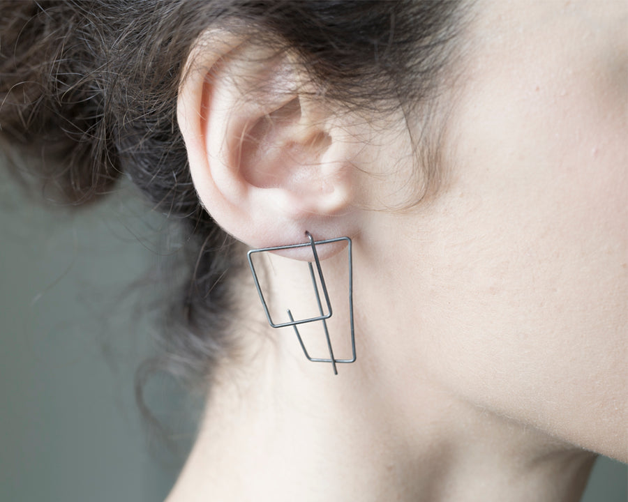 Architectural line earrings