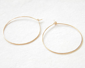 Hammered hoop earrings