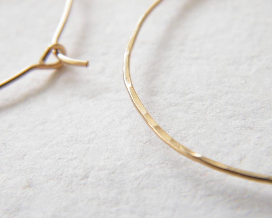 Hammered hoop earrings