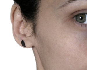 Half circle stud earrings