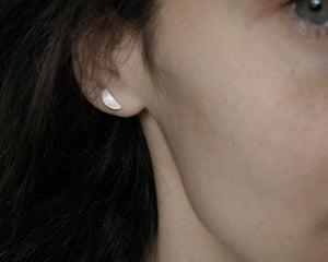 Half circle stud earrings
