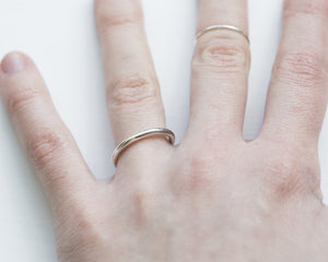 Simple silver ring