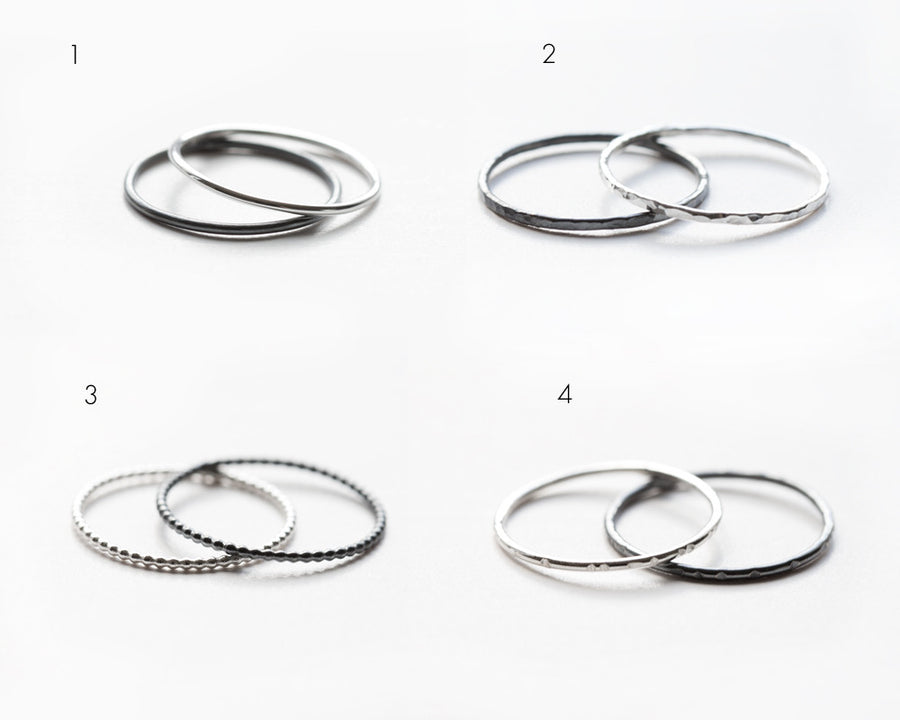 Textured stacking rings