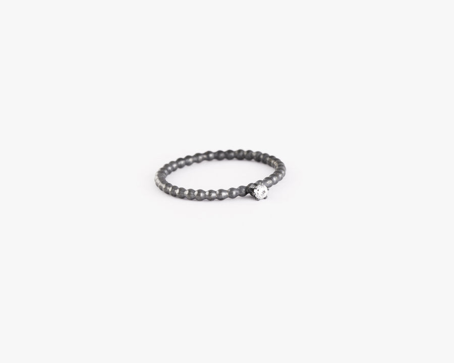 Zircon beaded ring