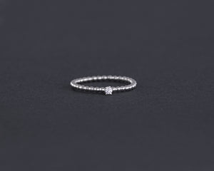 Zircon beaded ring