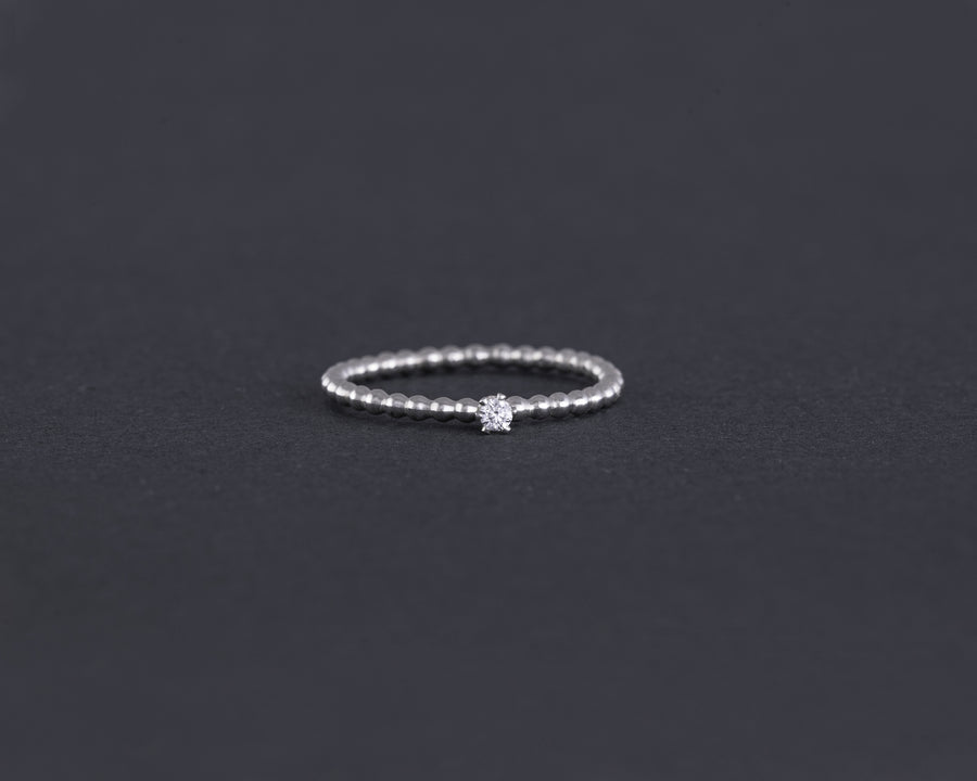 Zircon beaded ring