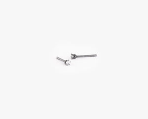 Zircon silver studs