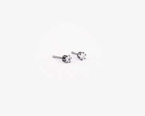 Zircon silver studs